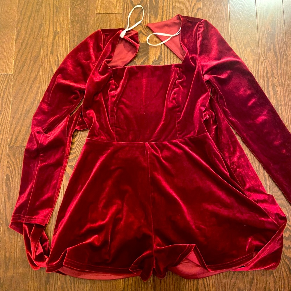 Red Velvet Romper